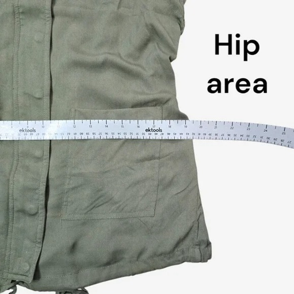 Hooded Utility Vest Womens Small Olive - Picture 7 of 12